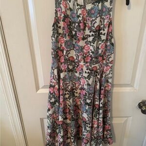 Sunny Girl Floral Dress with Pink and Blue Accents